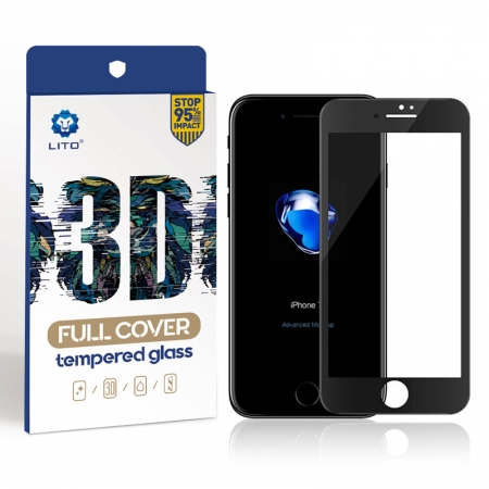苹果iPhone7/8防尘防指纹3D全屏覆盖钢化玻璃屏幕保护膜 